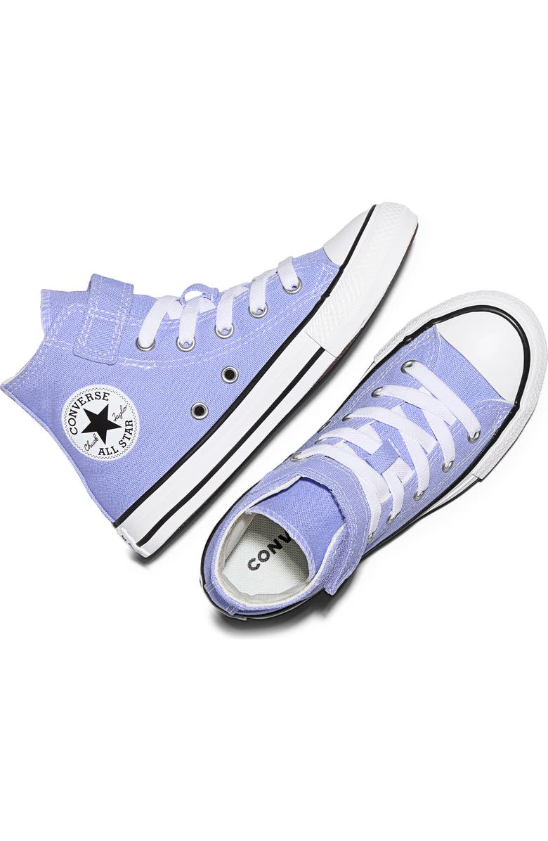 Converse Kids' Chuck Taylor All Star Easy On Canvas High Top Sneaker, Alternate, color, Very Peri/ White/ Egret