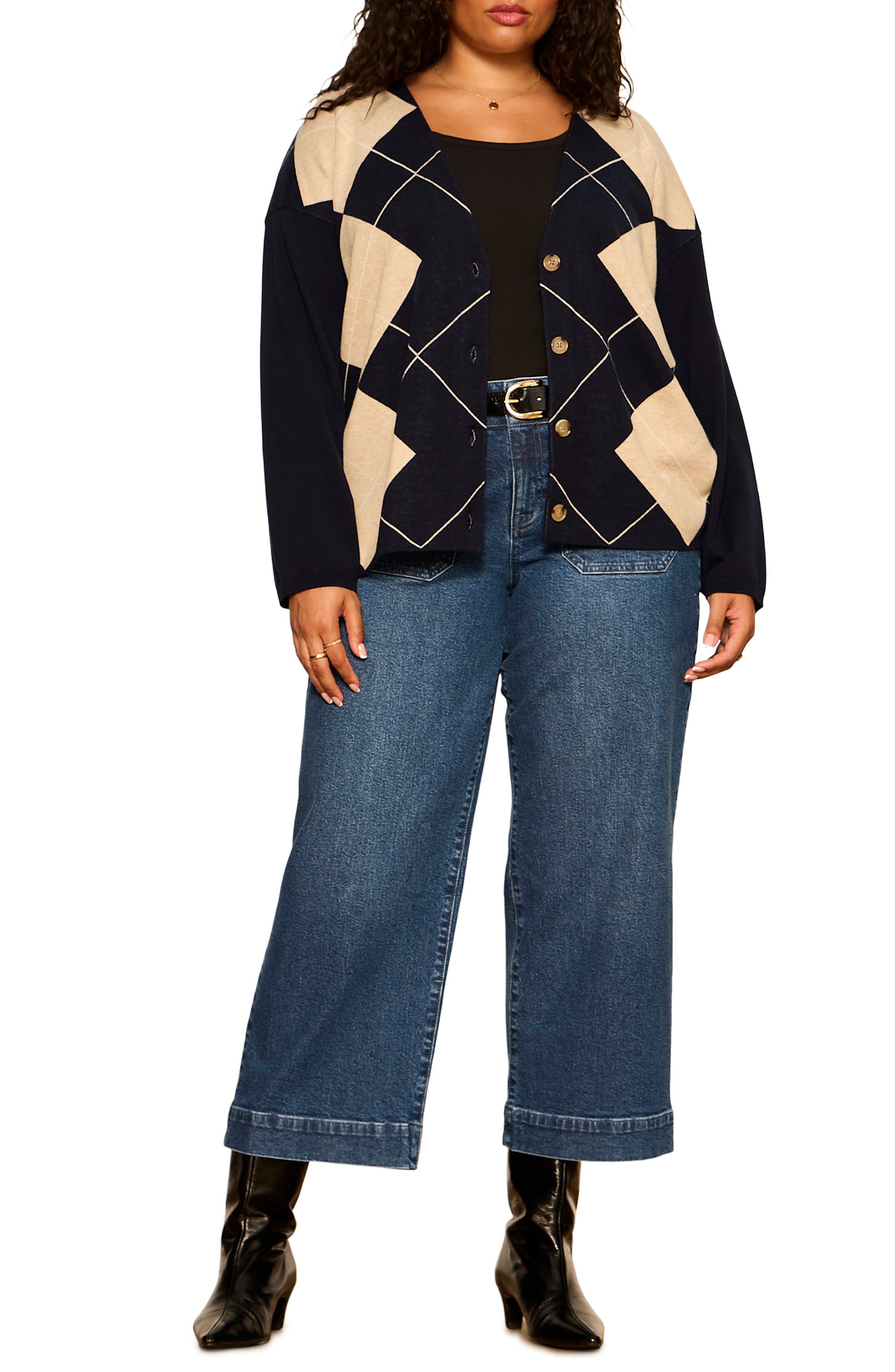 Sanctuary Arden Argyle Cardigan In Multi