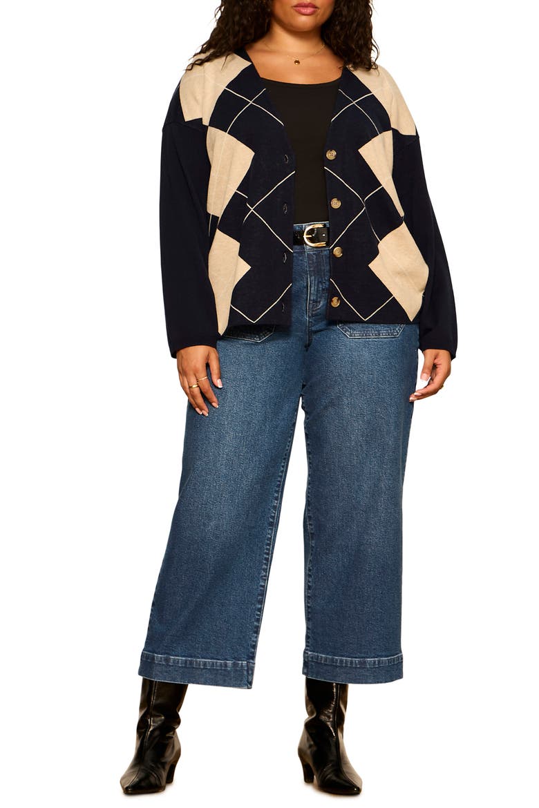 Arden Argyle Cardigan, Main, color, LOMA ARGYLE BLUE