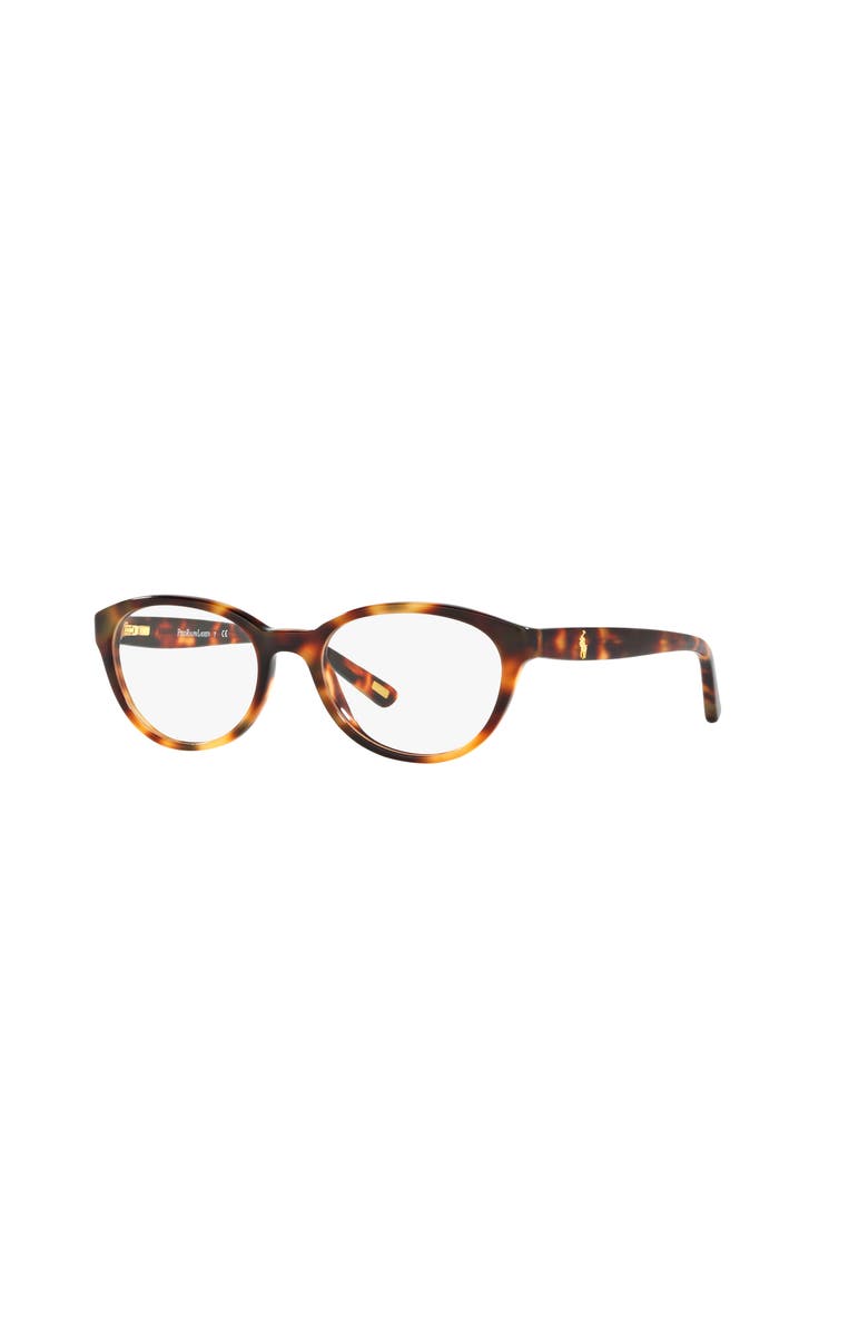 Polo Ralph Lauren 47mm Cat Eye optical glasses, Main, color, Tortoise