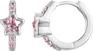FZN Kids' Star Cubic Zirconia Hoop Earrings