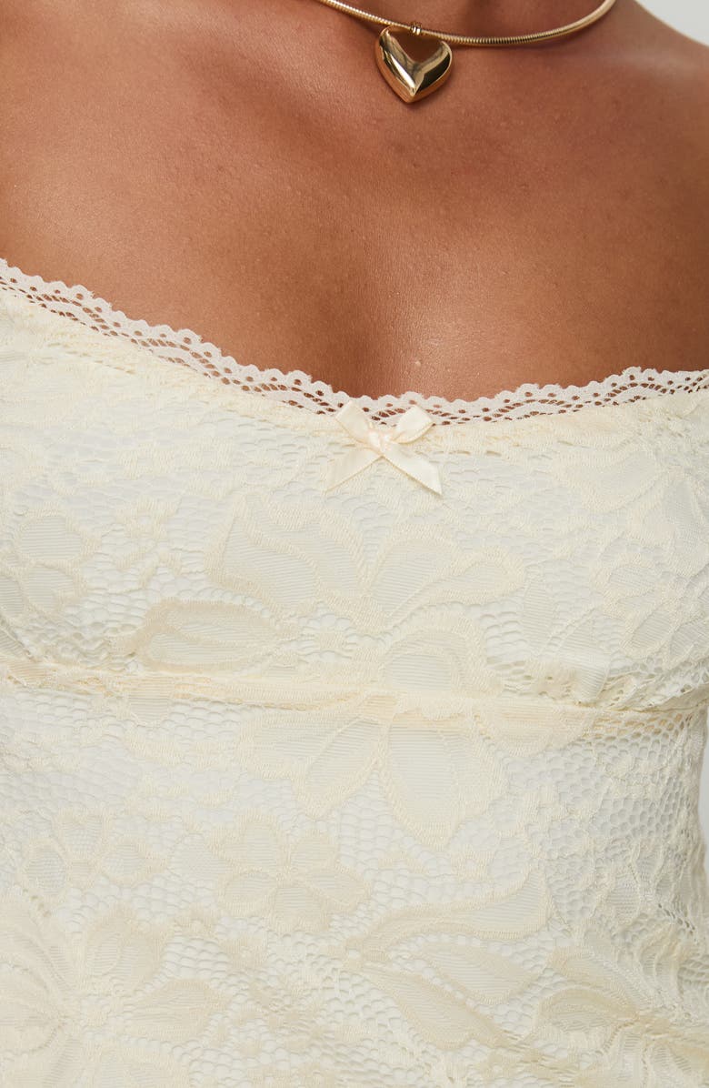 Princess Polly Madaline Lace Babydoll Tank, Alternate, color, Cream