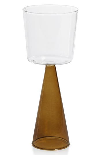 Zodax Viterbo Set Of 4 Red Wine Glasses In Brown