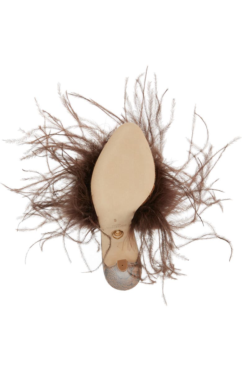 Brother Vellies Palms Feather Sandal, Alternate, color,