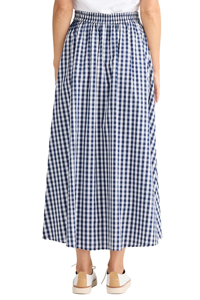 Lucy Plaid Maxi Skirt, Alternate, color, NAVY GINGHAM
