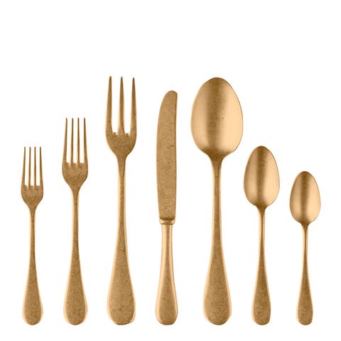 Vintage Pewter Flatware Set - 32 Pieces