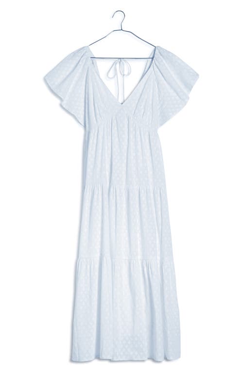 Madewell Flutter Sleeve Maxi Dress In Soft White