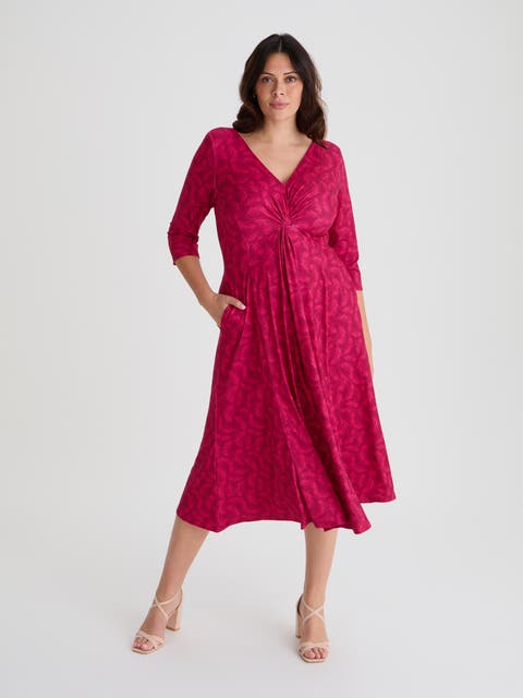 Claudia Peach Touch Knot Front Dress