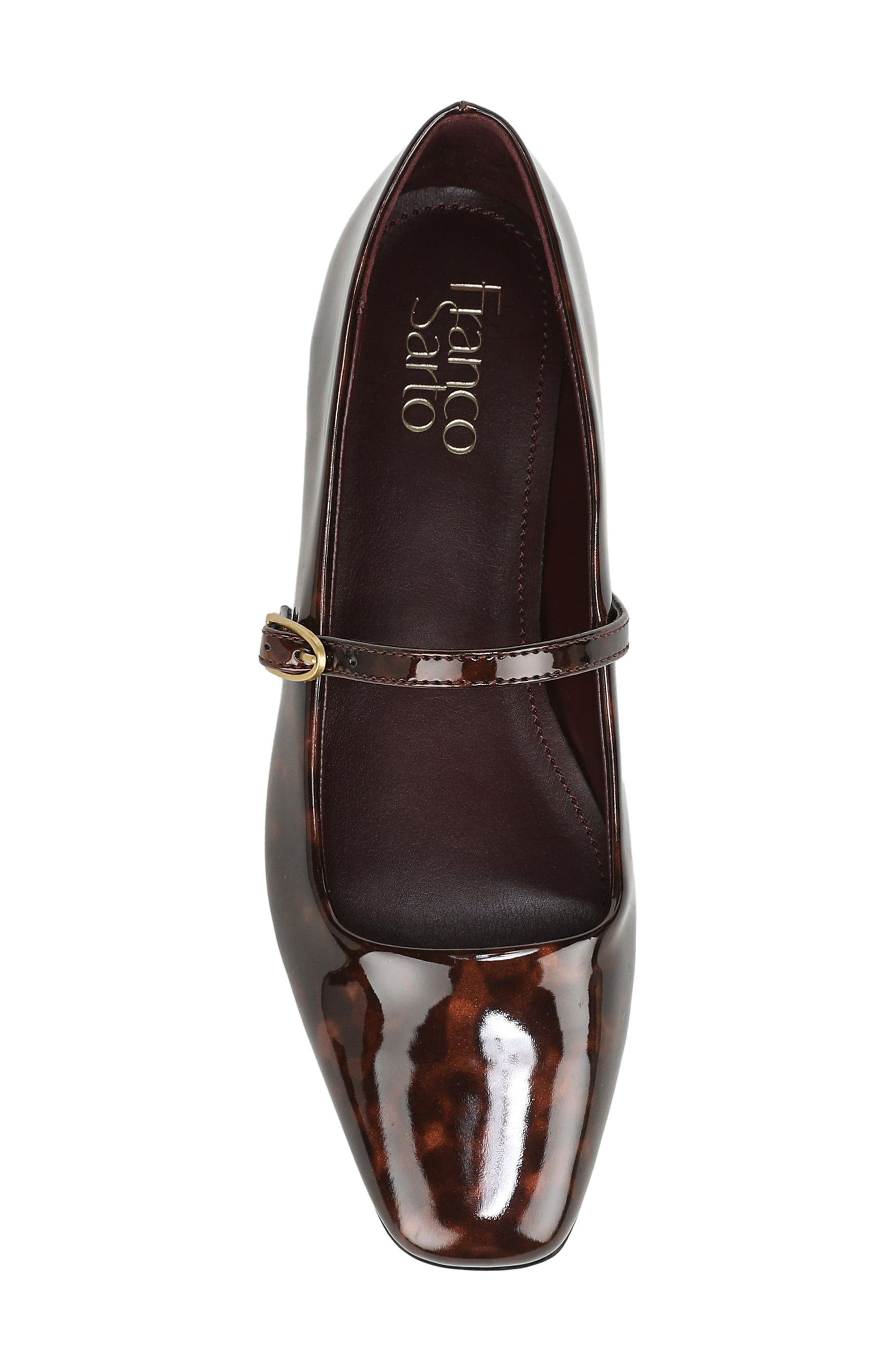 Valie Faux Leather Mary Jane Flat, Alternate, color, TORTOISE FAUX PATENT LEATHER