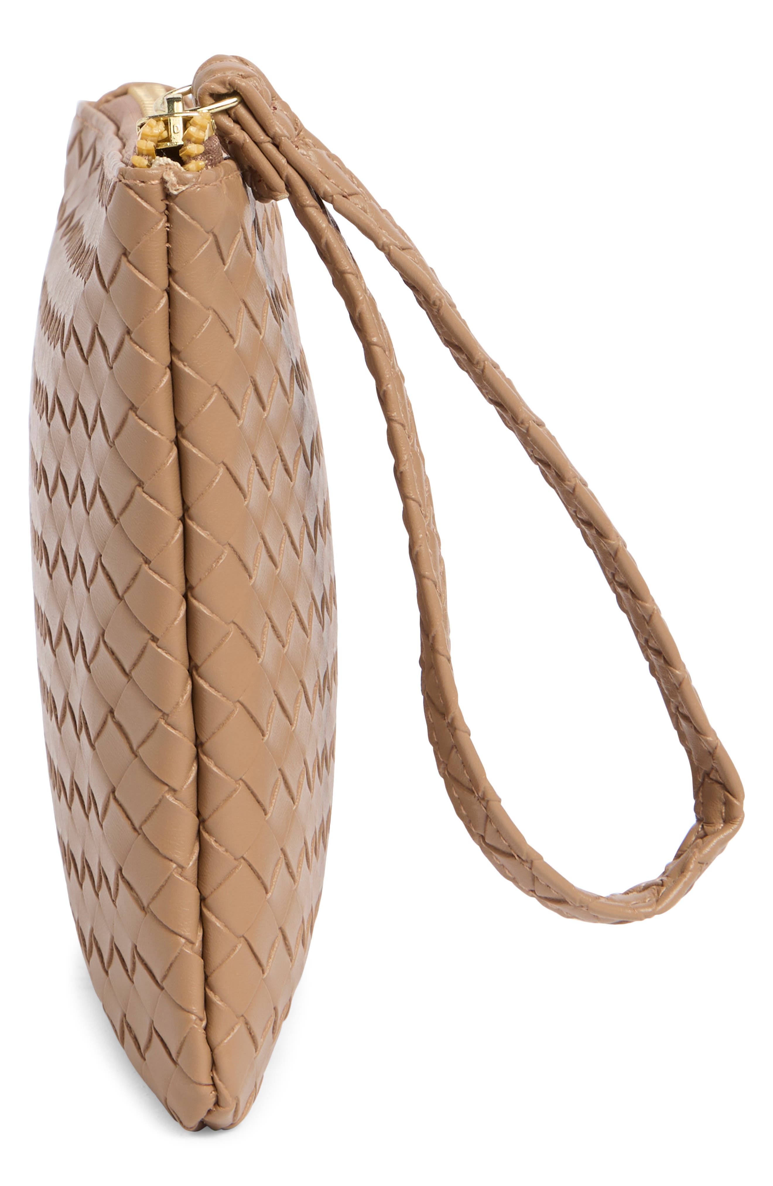 Woven Wristlet, Alternate, color, CARAMEL