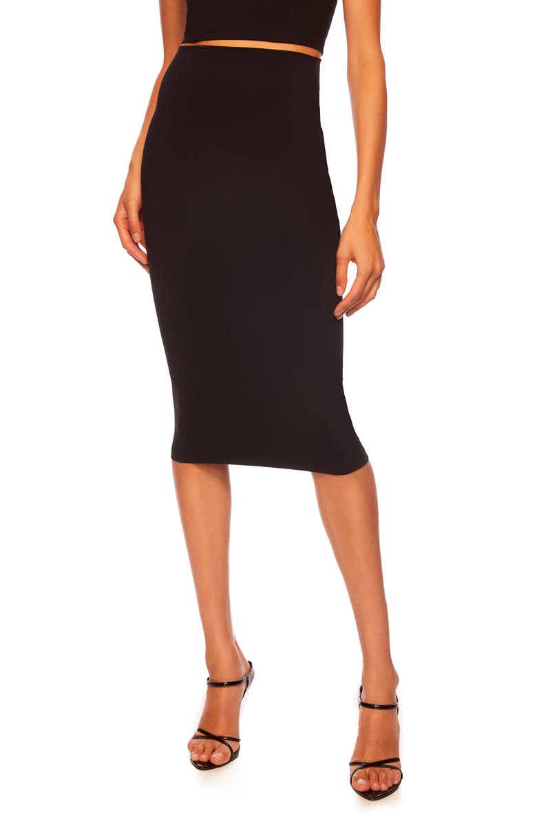 Susana Monaco Slim High Waist Stretch Pencil Skirt, Main, color, 