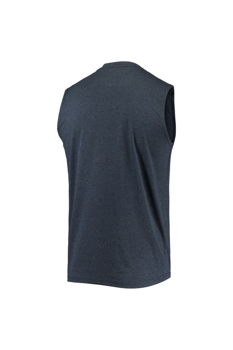 Men's New Era Heathered Navy Milwaukee Brewers Muscle Tank Top, Alternate, color, Heather Navy