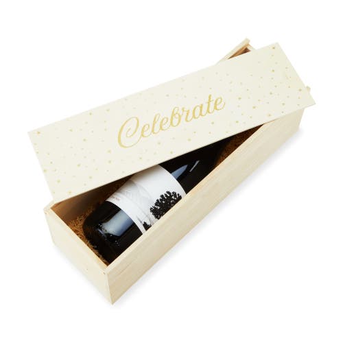 Twine Starlight Single Bottle Paulownia Wood Wine Box In Brown