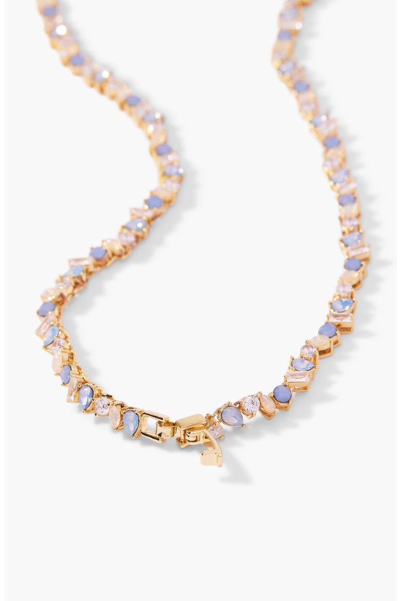Brooke Cubic Zirconia Tennis Necklace, Alternate, color, GOLD