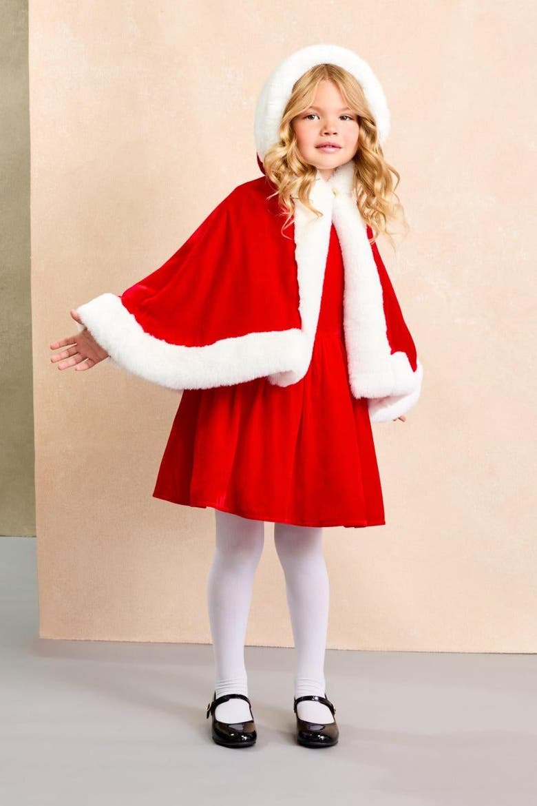 Christmas Cape for Kids, Alternate, color, Red