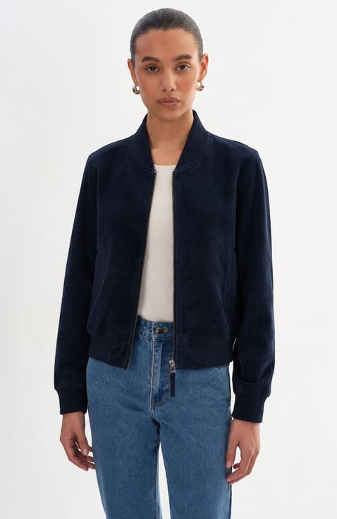 KEATON | Suede Bomber Jacket