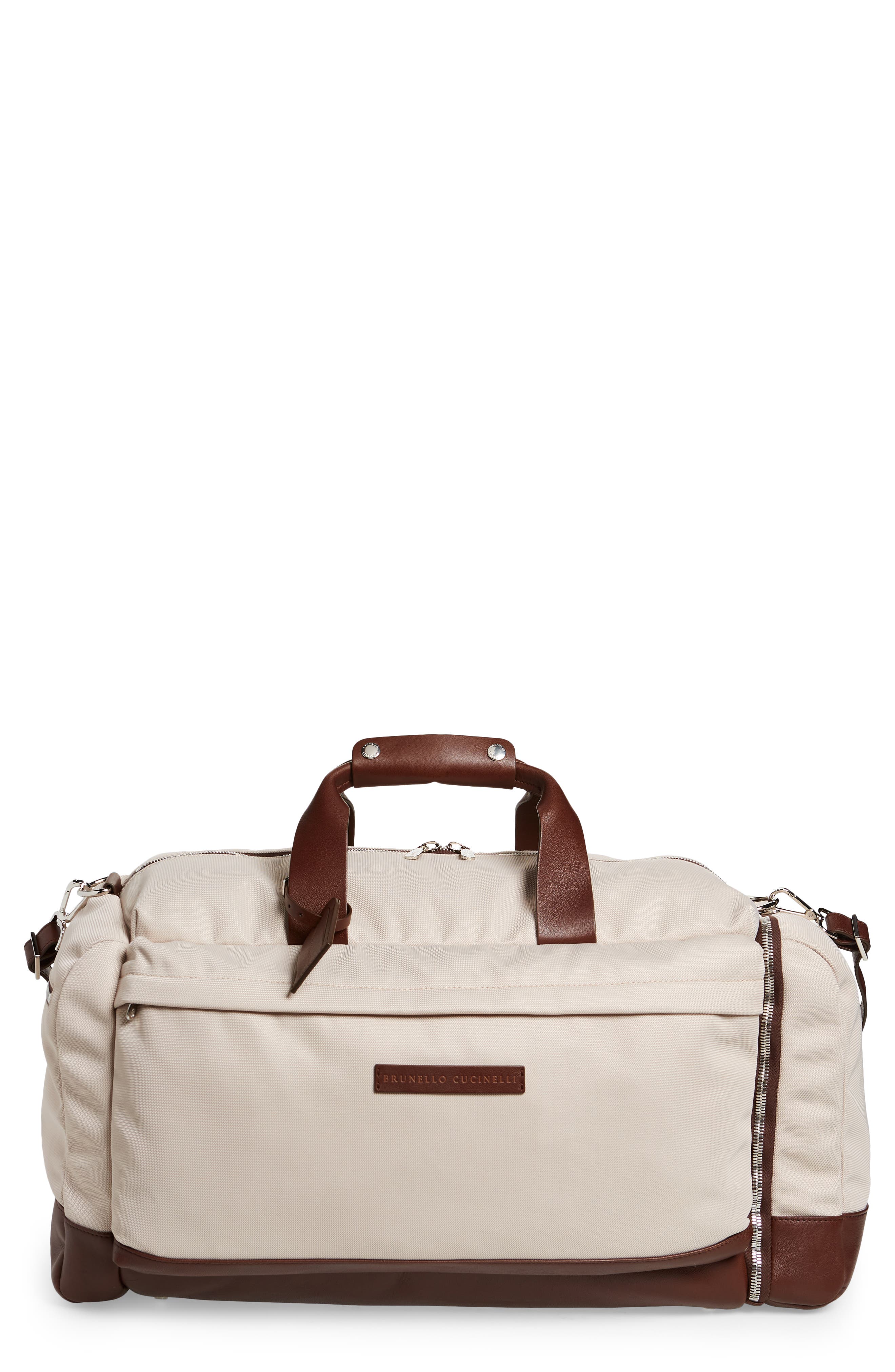 Brunello Cucinelli Nylon Travel Bag, Main, color, 