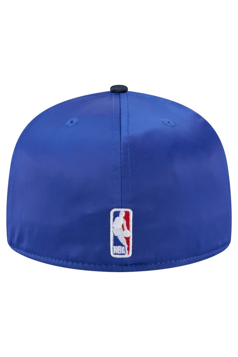 Men's New Era  Blue/Navy Dallas Mavericks Throwback Satin Vintage Pin Two-Tone 59FIFTY Fitted Hat, Alternate, color, Blue