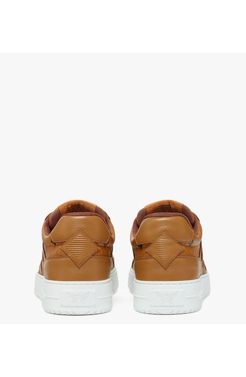 Mcm Neo Terrain Lo Sneakers In Visetos In Cognac