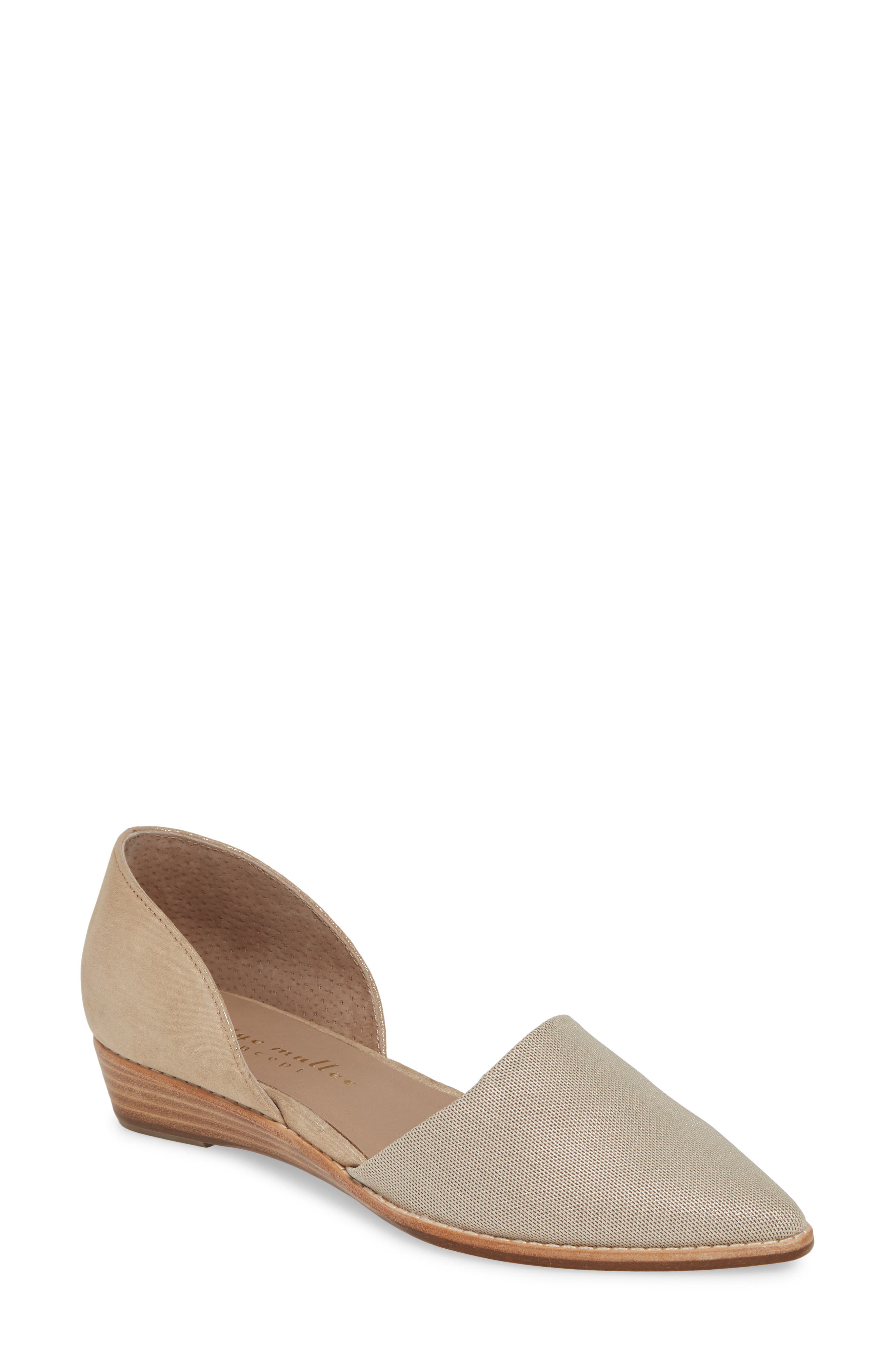 Cage d'Orsay Wedge, Main, color, GOLD METALLIC SUEDE