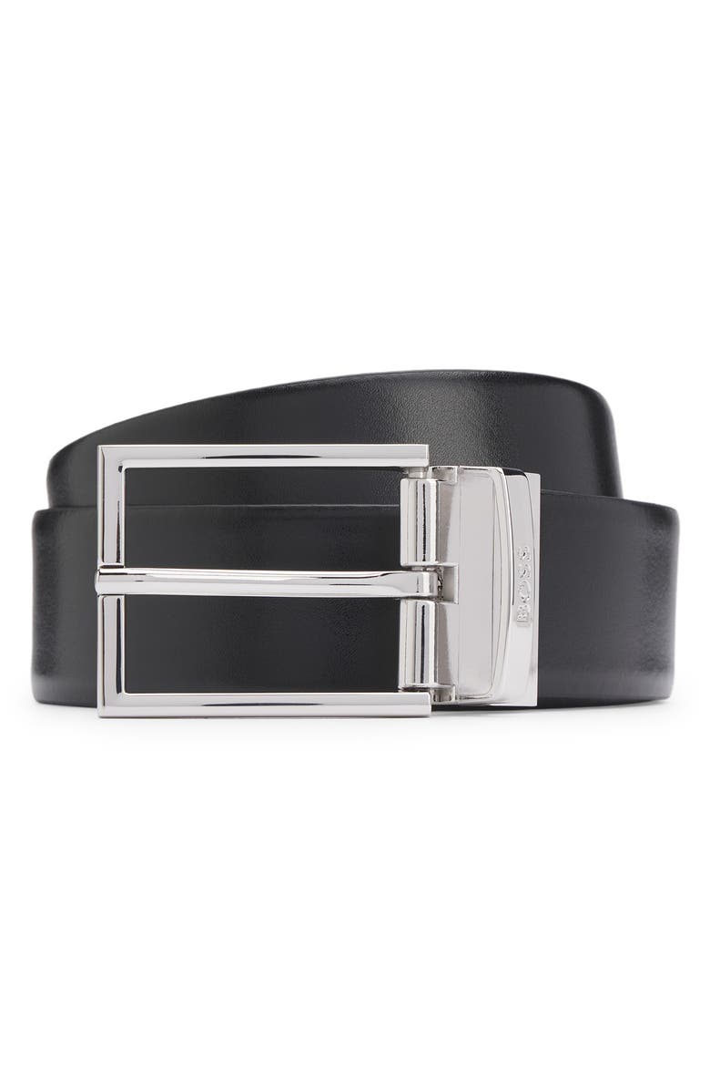 BOSS Reversible Leather Belt, Main, color, 