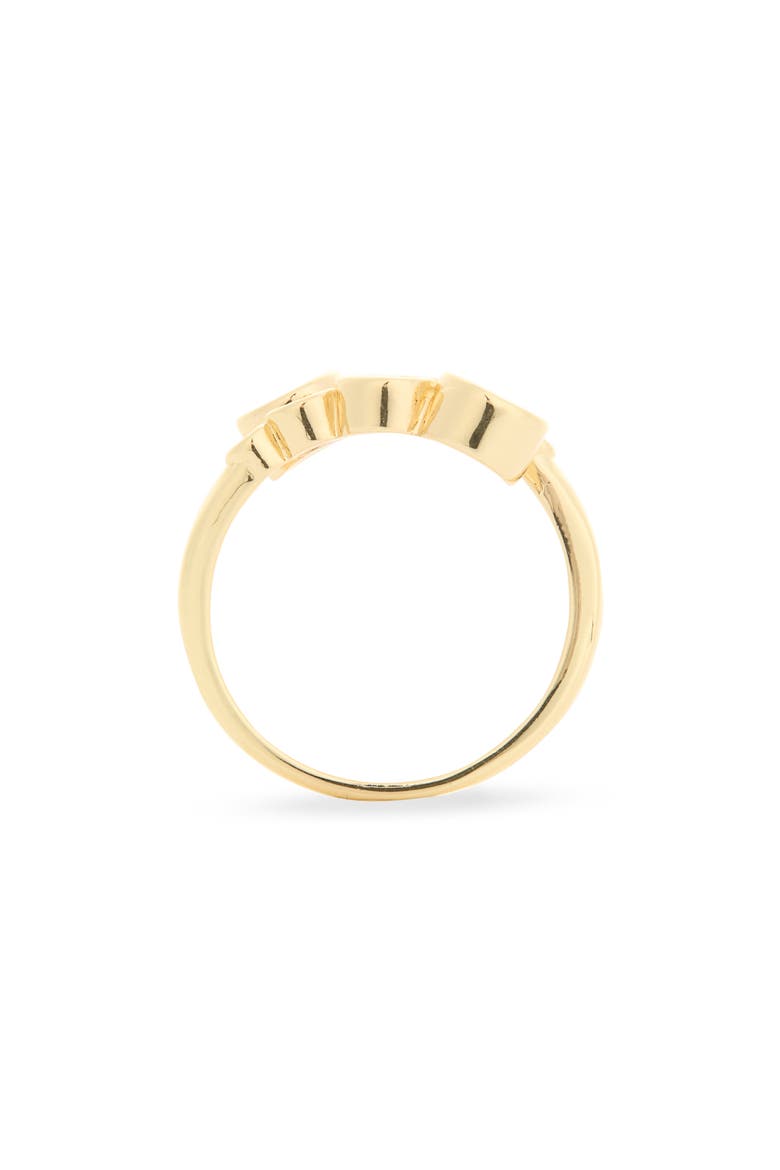 Bezel Round Cubic Zirconia Bypass Ring, Alternate, color, CLEAR- GOLD