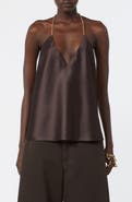 SPORTMAX Shiny Satin Halter Top