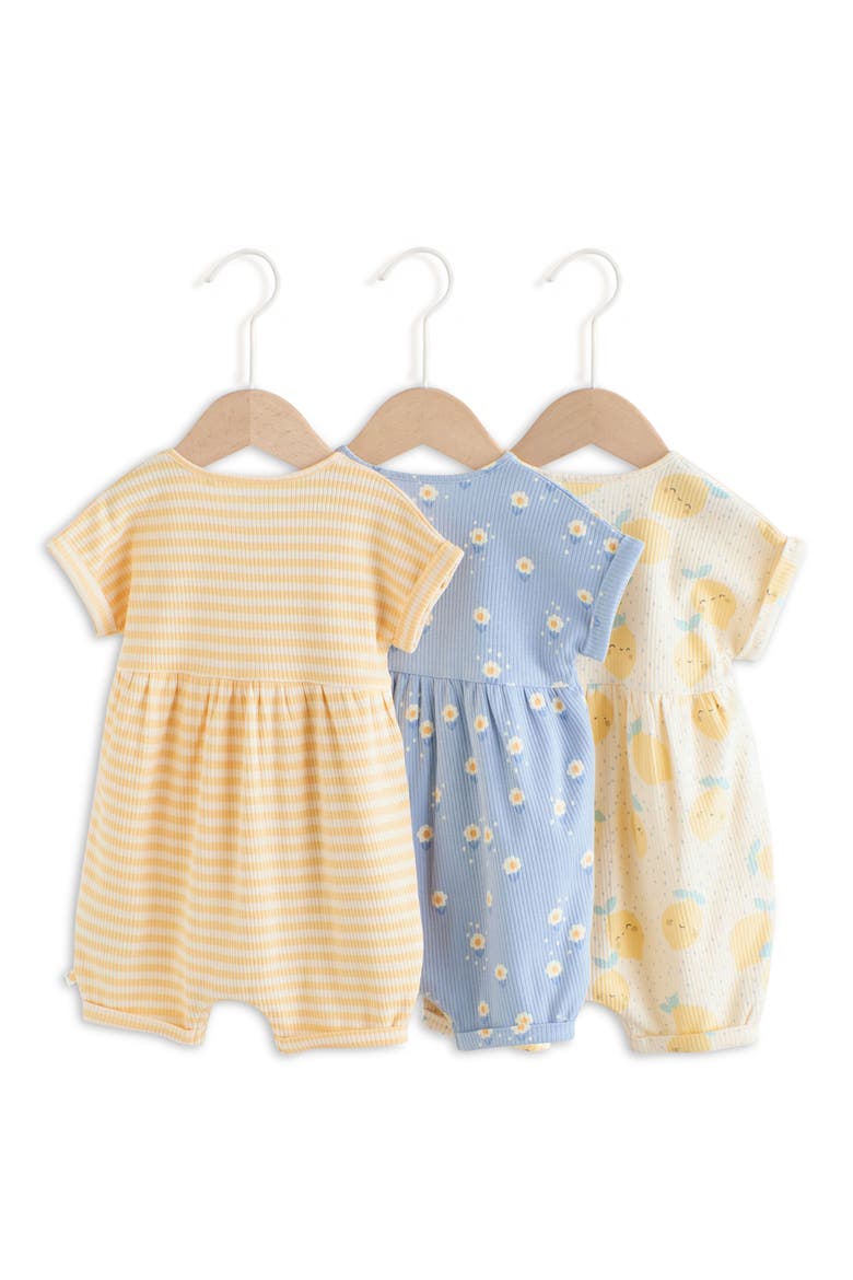 Pack of 3 Assorted Rompers, Alternate, color, BLUE