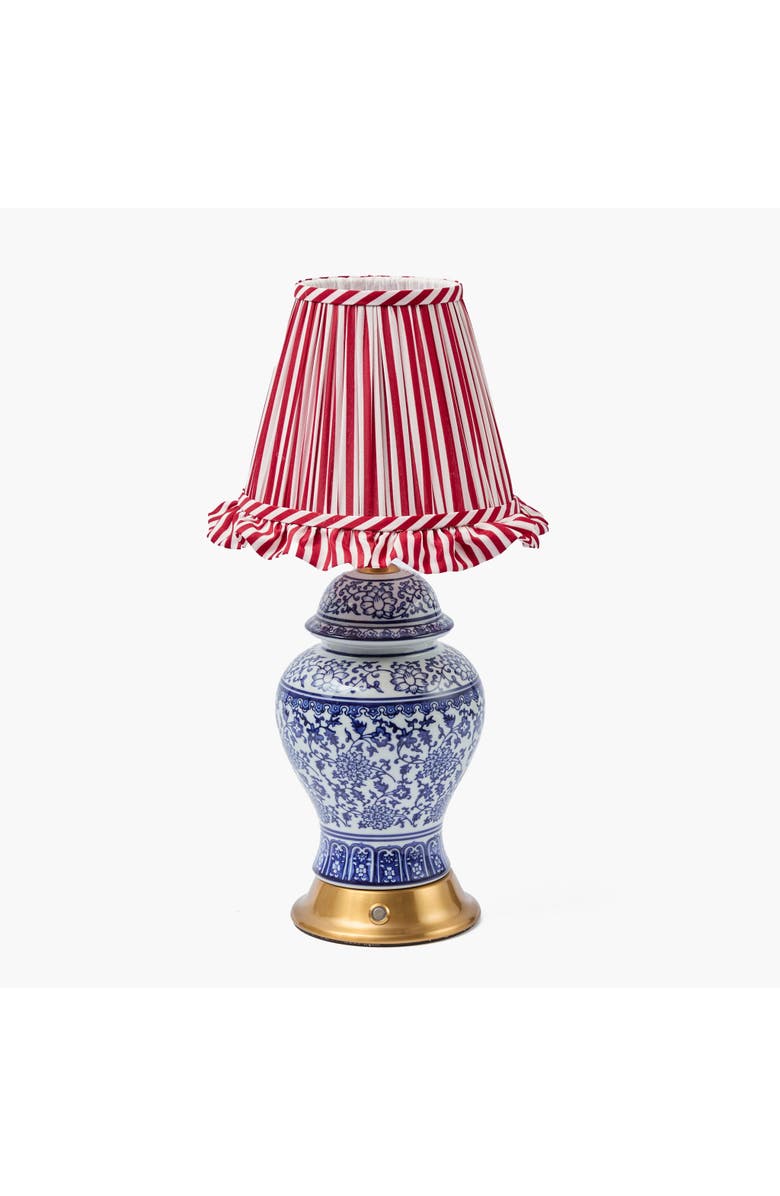 Mrs. Alice Chinoiserie Rechargeable Lamp, Alternate, color, Blue