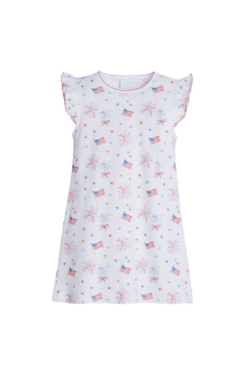 Little English Kids' Printed Angel Sleeve Dress, Main, color, 