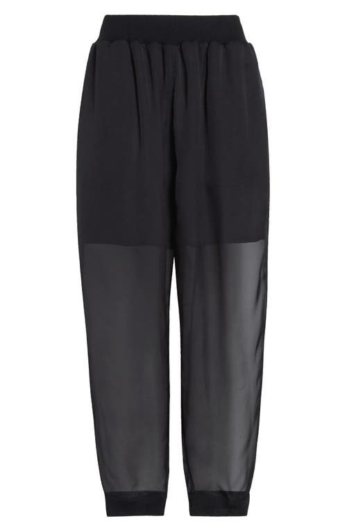 Undercover Semisheer Joggers In Black