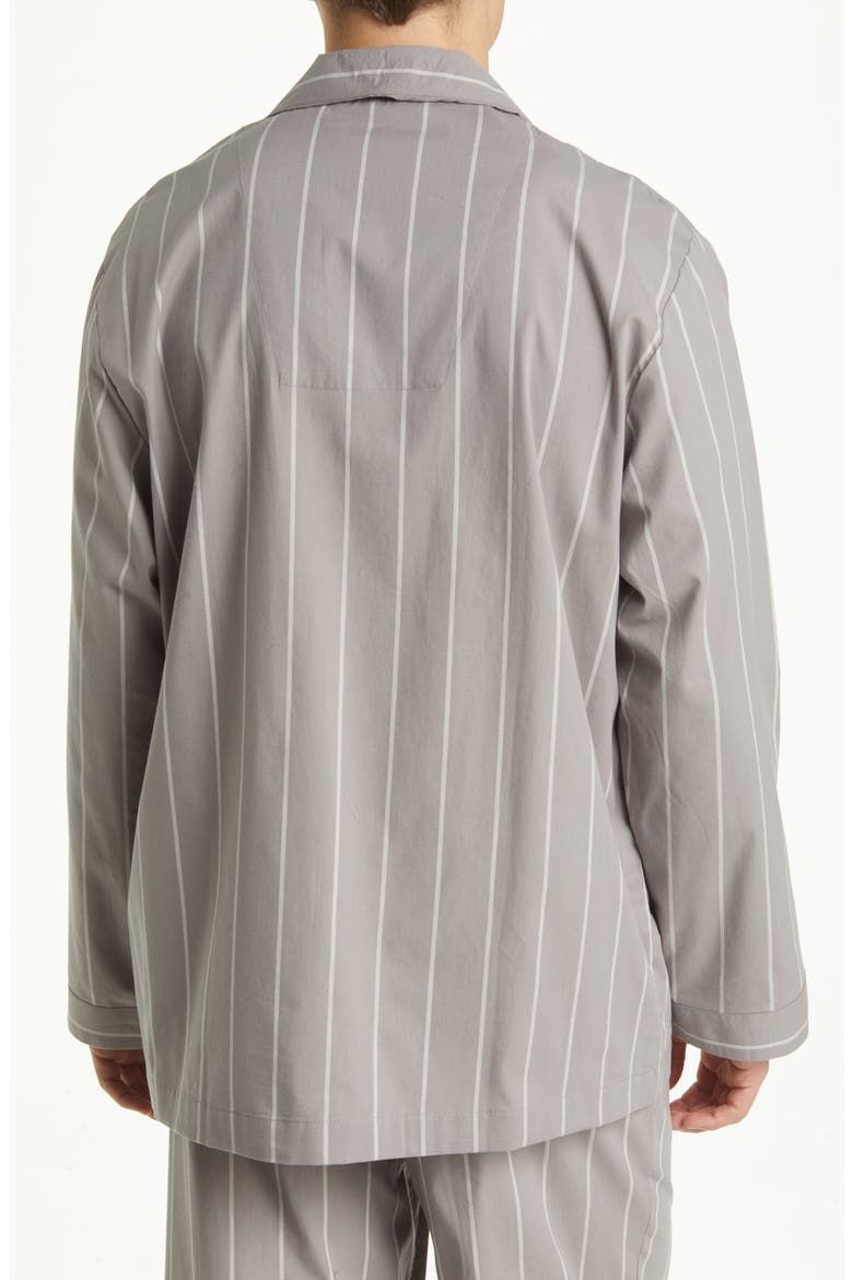 Men's Cotton Poplin Pajamas, Alternate, color, GREY FROST NANCY STRIPE