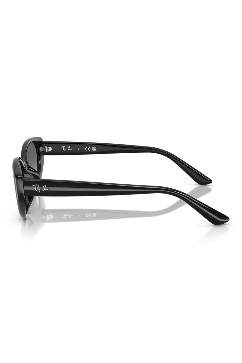 55mm Gradient Pillow Sunglasses, Alternate, color, BLACK