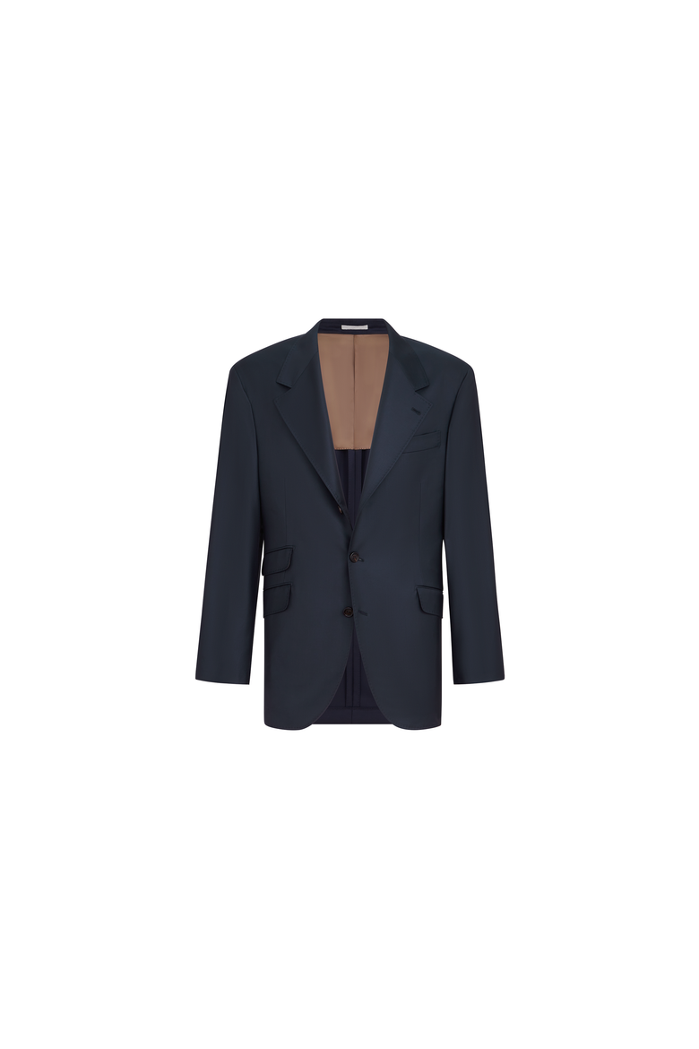 Super 150s virgin wool four season batavia Cavallo Tailor blazer, Alternate, color, Navy Blue
