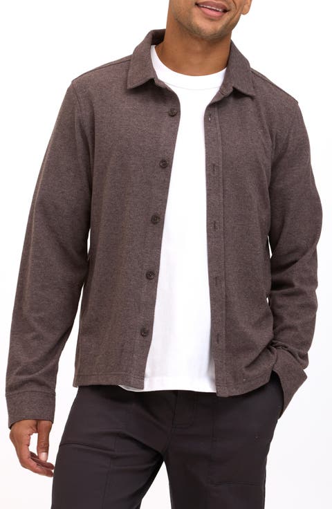 Carter Relaxed Fit Brushed Jacquard Button-Up Shirt