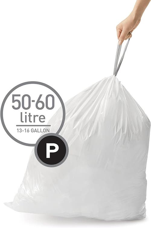 Simplehuman Code P Custom Fit Liners With Quick Dispense Packs In White