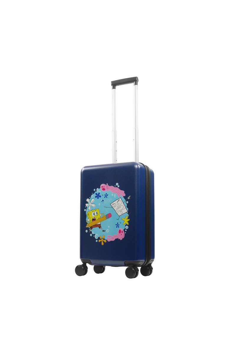 Nickelodeon SpongeBob SquarePants 22.5" Carry-On Luggage, Main, color, BLUE