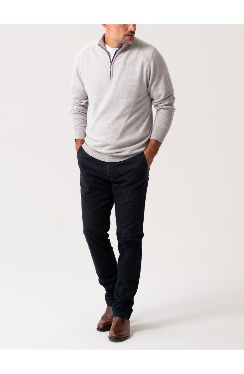 Koy Clothing Cashmere Quatre Zip Sweater, Alternate, color, Grey