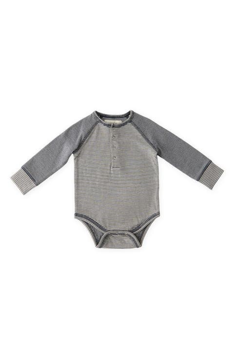 Sailor Stripe Raglan Sleeve Organic Cotton Bodysuit (Baby)