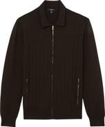 Reiss Marsh Wide Rib Zip Cardigan
