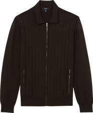 Reiss Marsh Wide Rib Zip Cardigan