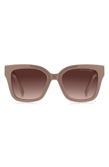 Marc Jacobs 53mm Gradient Square Sunglasses In Brown
