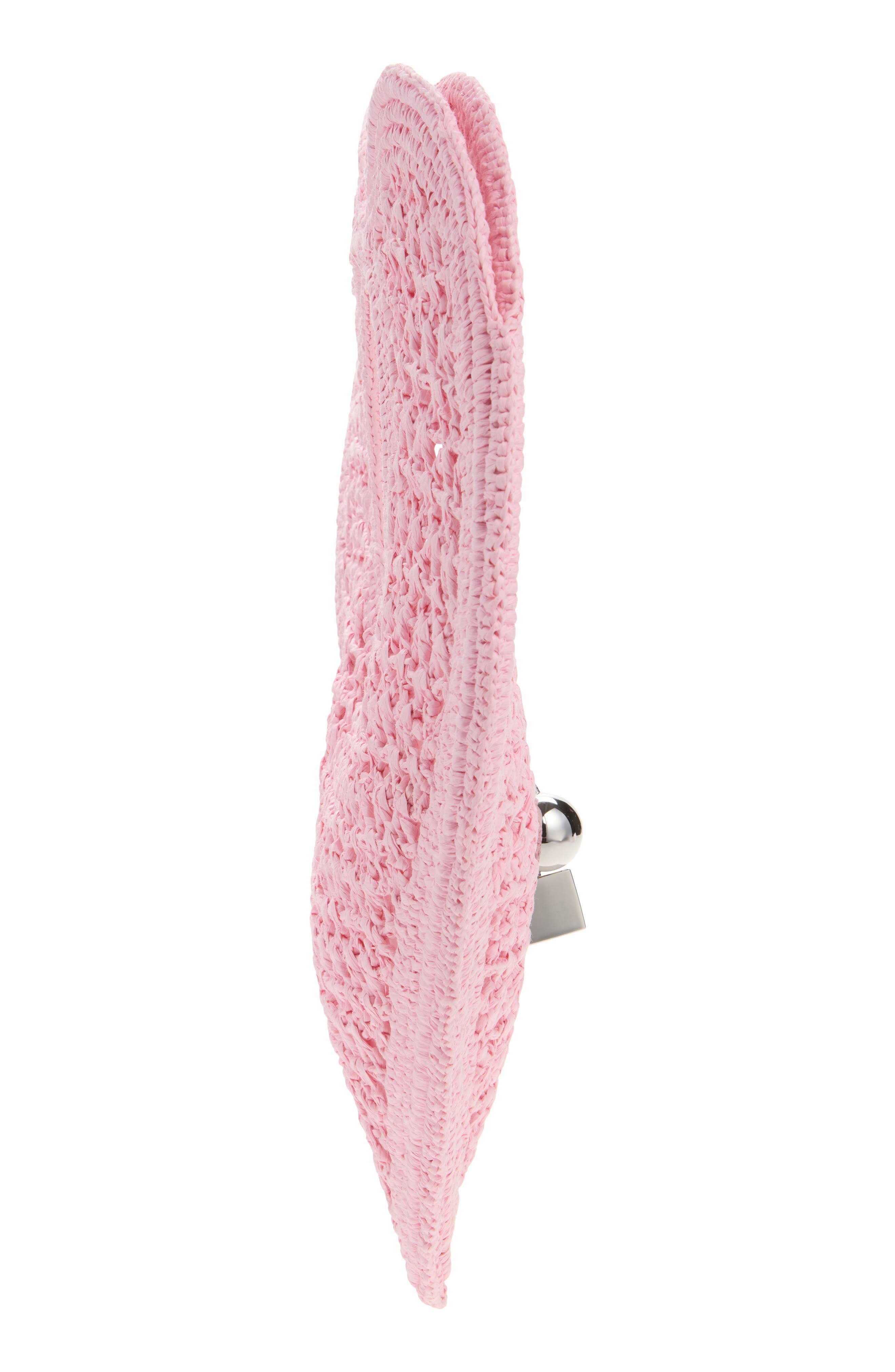 Spiaggia Coeur Crochet Bag, Alternate, color, LIGHT PINK 410