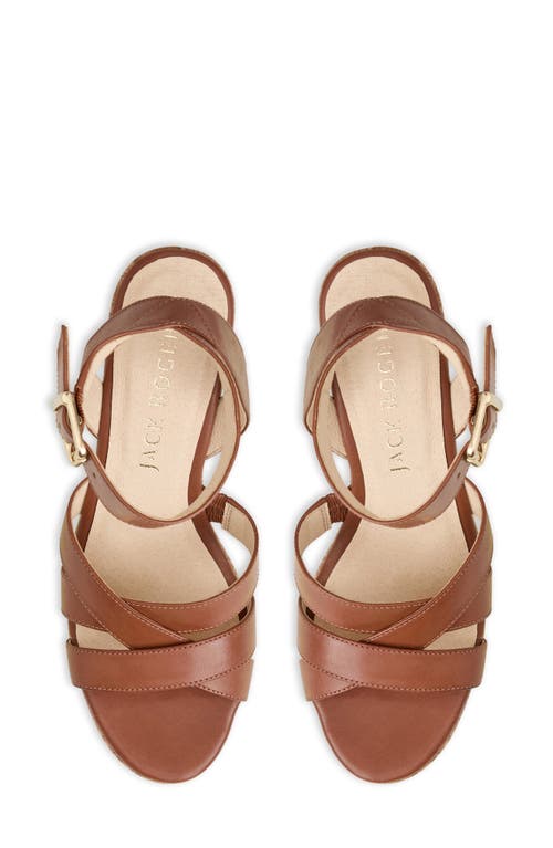 Shop Jack Rogers Pippa Platform Wedge Sandal In Cognac