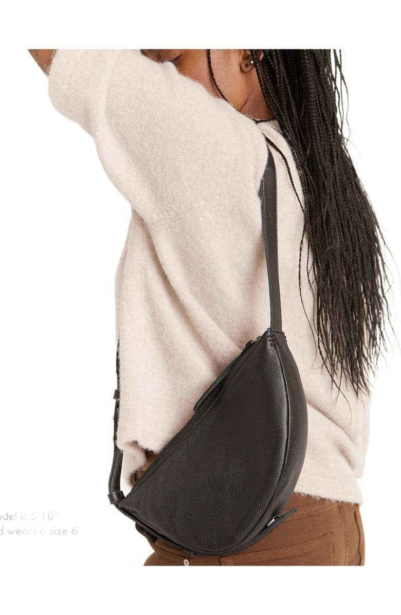 The Sak Tess Sling Leather Bag, Alternate, color, Black