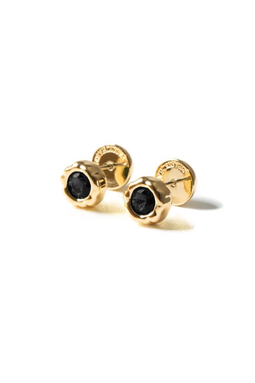 Classicharms Skyler Molten Cubic Zirconia Stud Earrings In Gold
