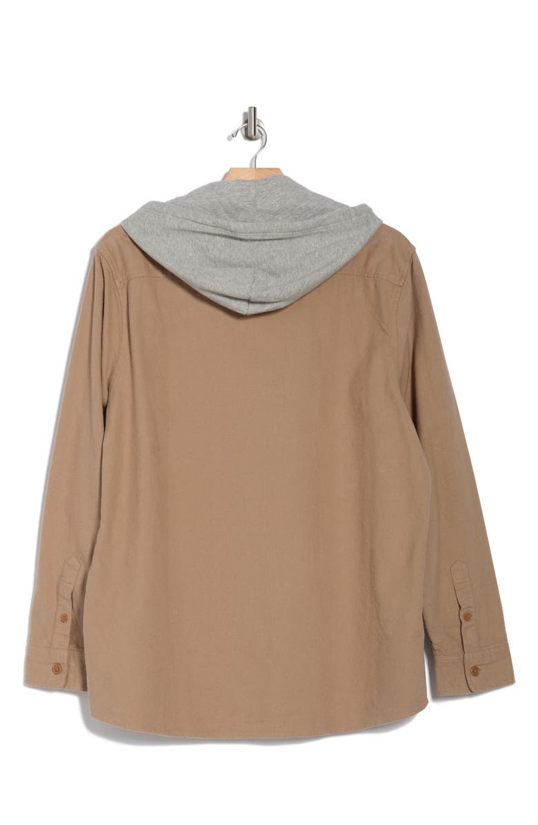 Lucky Brand Hooded Button Shirt Jacket, Alternate, color,