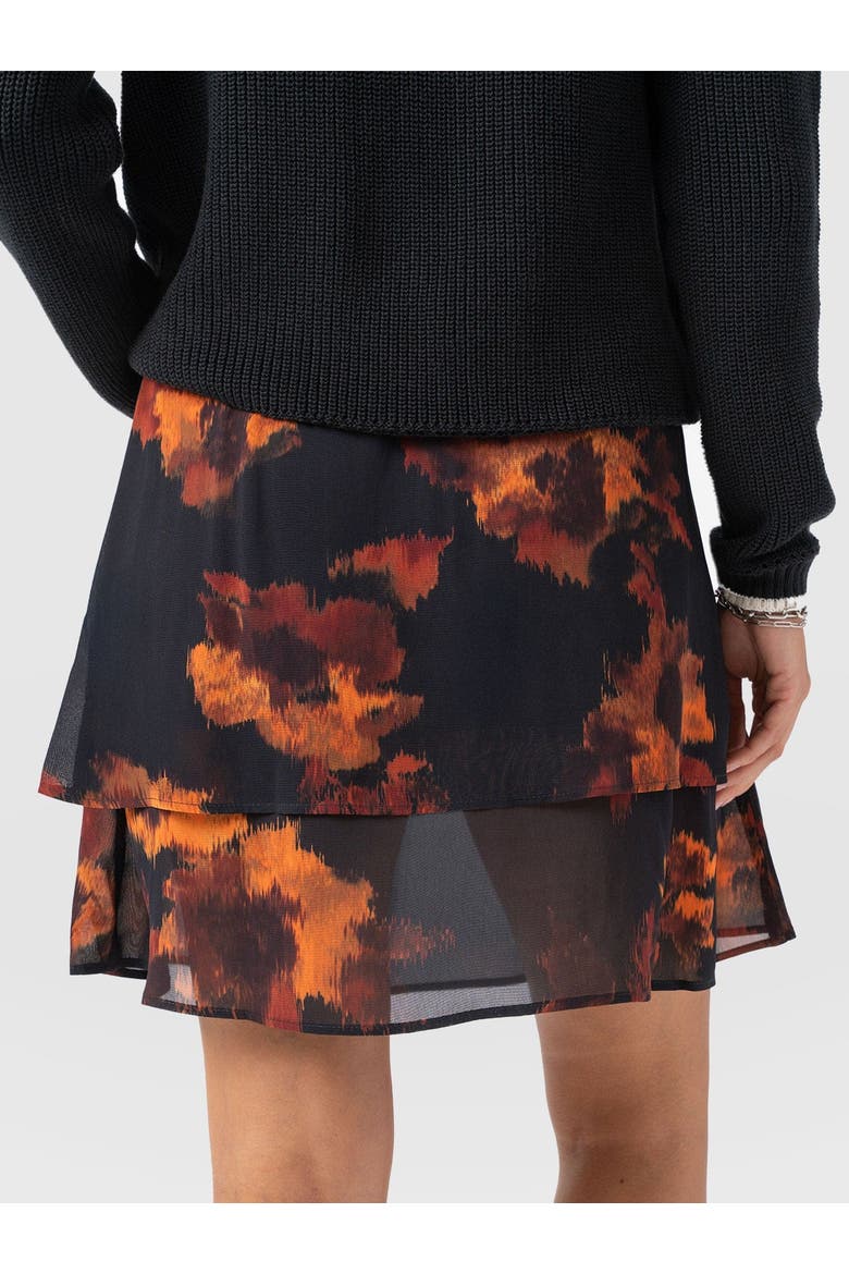 Etta Mini Layered Skirt, Alternate, color, Autumn Floral
