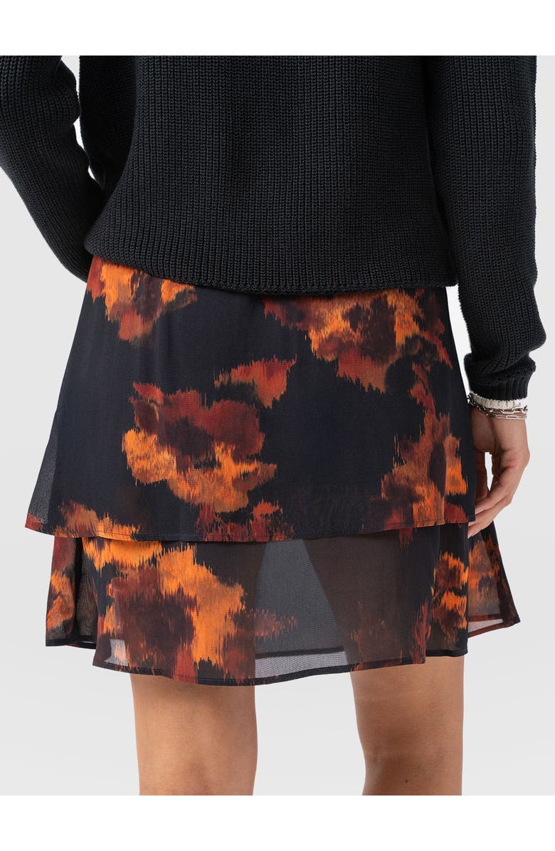 Saint + Sofia Etta Mini Layered Skirt, Alternate, color, Autumn Floral