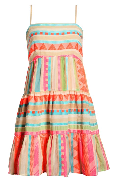 Tiered Cotton Cover-Up Dress